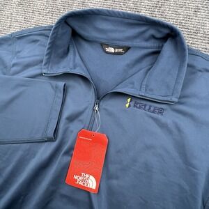 The North Face 1/4 Zip Tech Fleece Men's Size Large Blue Wing Teal NWT Keller